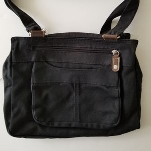 Roomy 5 Pocket Canvas Shoulder Bag